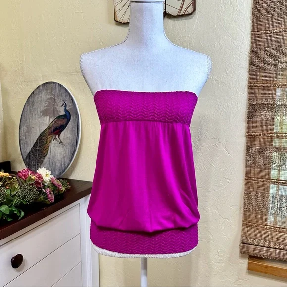 Choice Fuchsia Strapless Tube Top - Picture 1 of 5